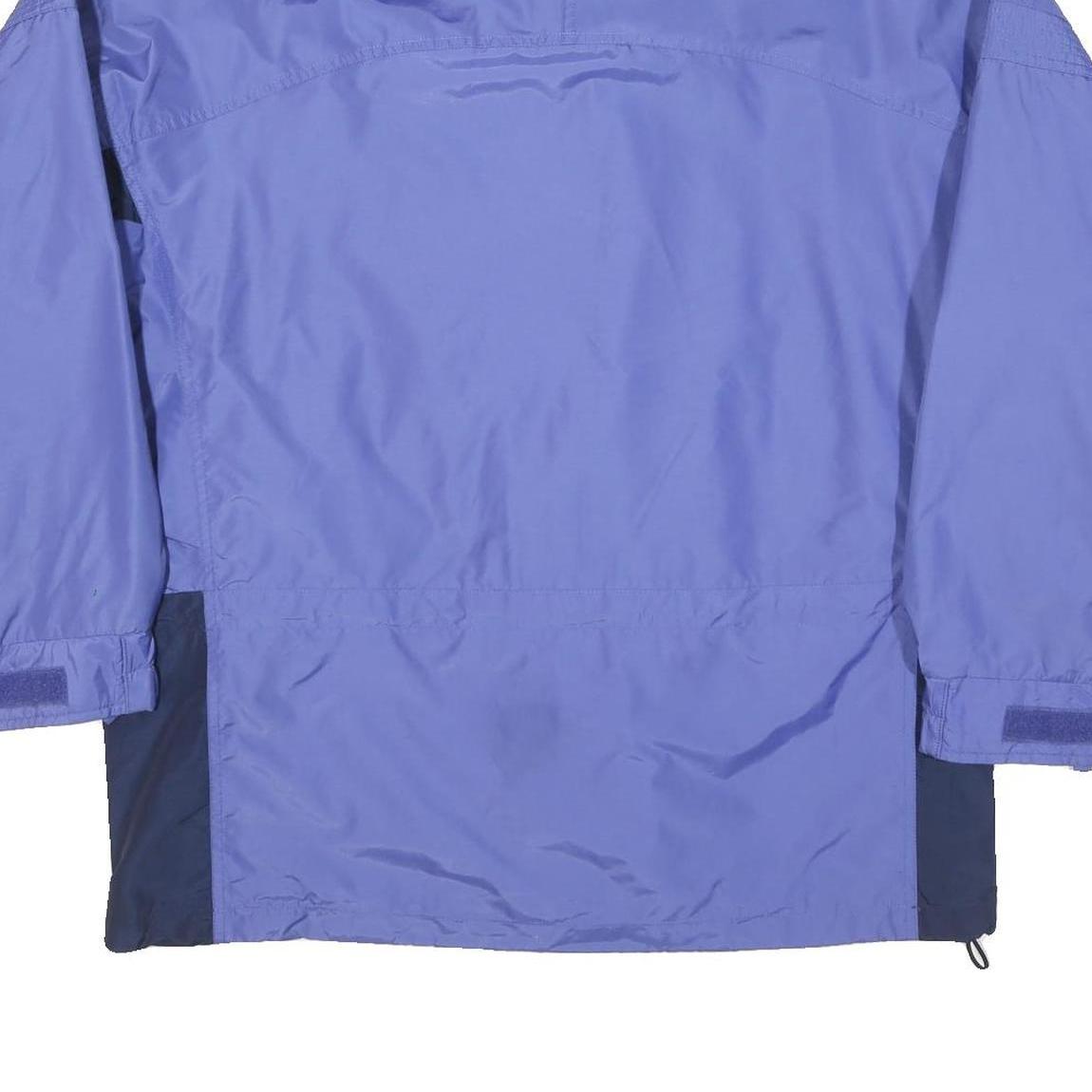 COLUMBIA Womens Purple & Navy Zip Jacket L Polyester Outdoor Waterproof