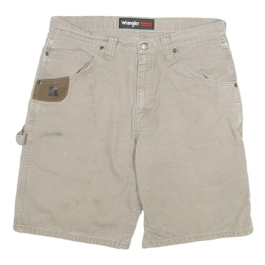 WRANGLER Mens Shorts Beige Casual L W32 Cotton Blend Utility Workwear