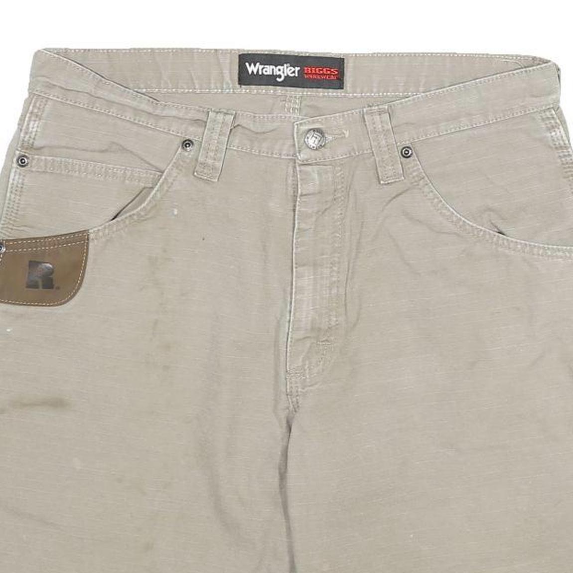 WRANGLER Mens Shorts Beige Casual L W32 Cotton Blend Utility Workwear
