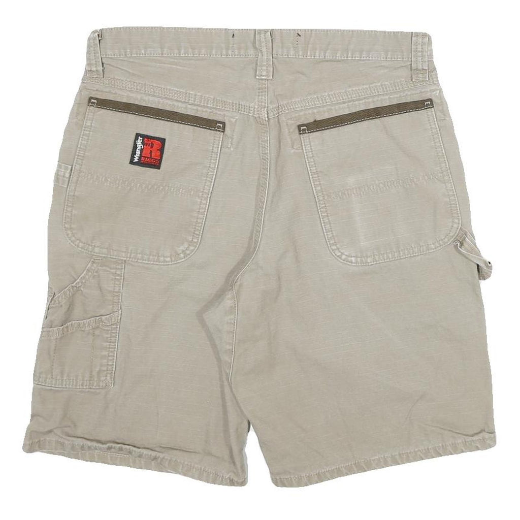 WRANGLER Mens Shorts Beige Casual L W32 Cotton Blend Utility Workwear