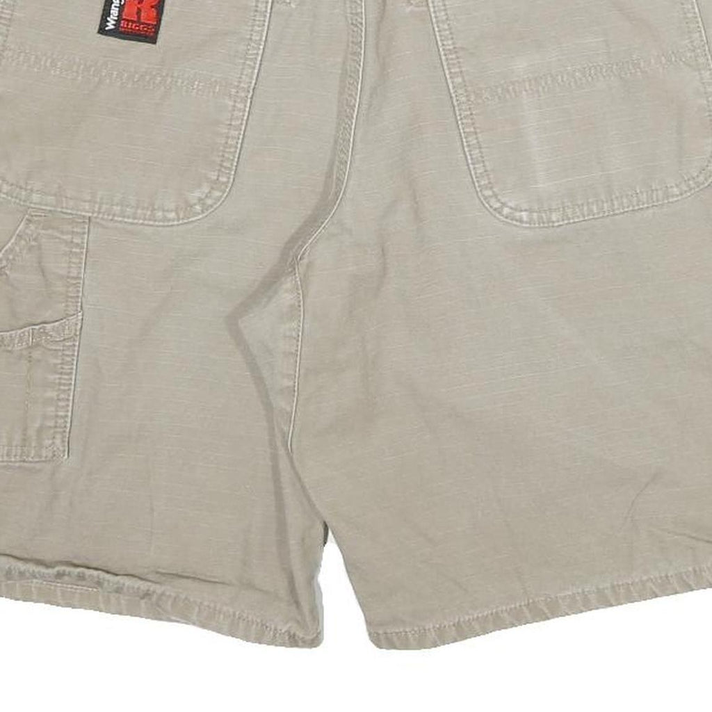 WRANGLER Mens Shorts Beige Casual L W32 Cotton Blend Utility Workwear