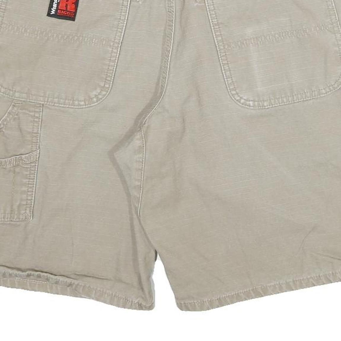 WRANGLER Mens Shorts Beige Casual L W32 Cotton Blend Utility Workwear