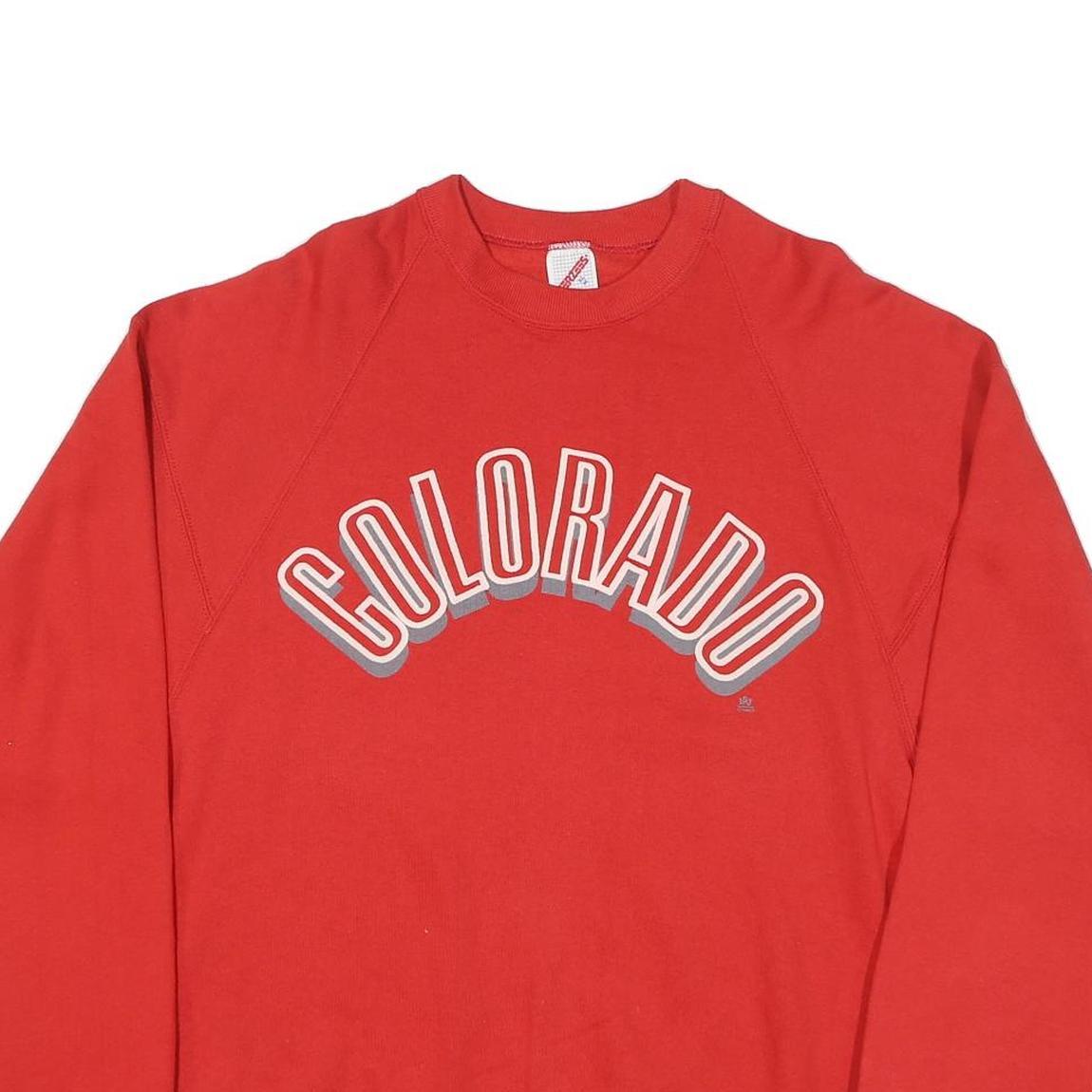 JERZEES Mens Red Colorado Crew Neck XL Cotton Blend Sweatshirt Pullover Casual