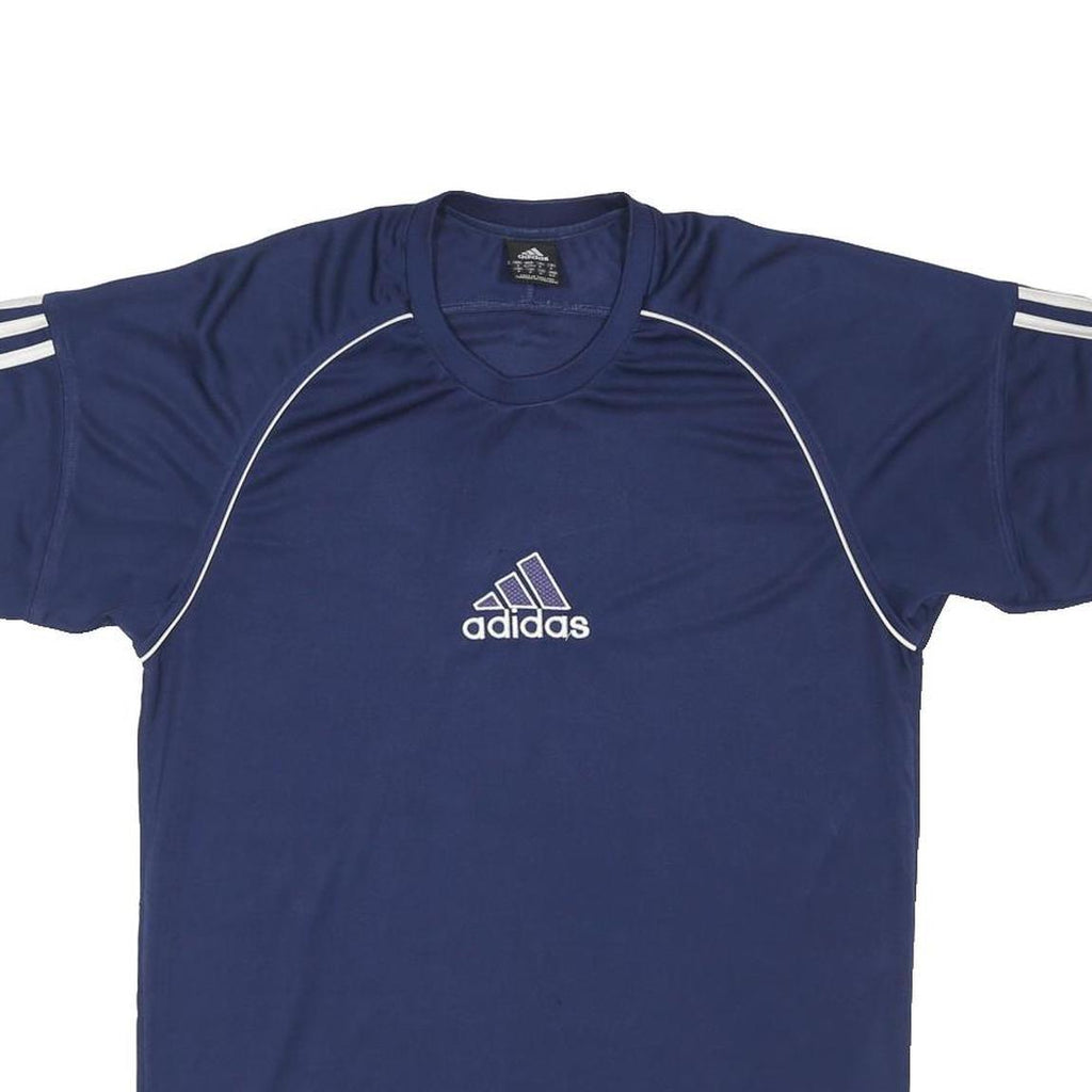 ADIDAS Mens Blue T-Shirt S Short Sleeve Crew Neck Sports Casual Wear