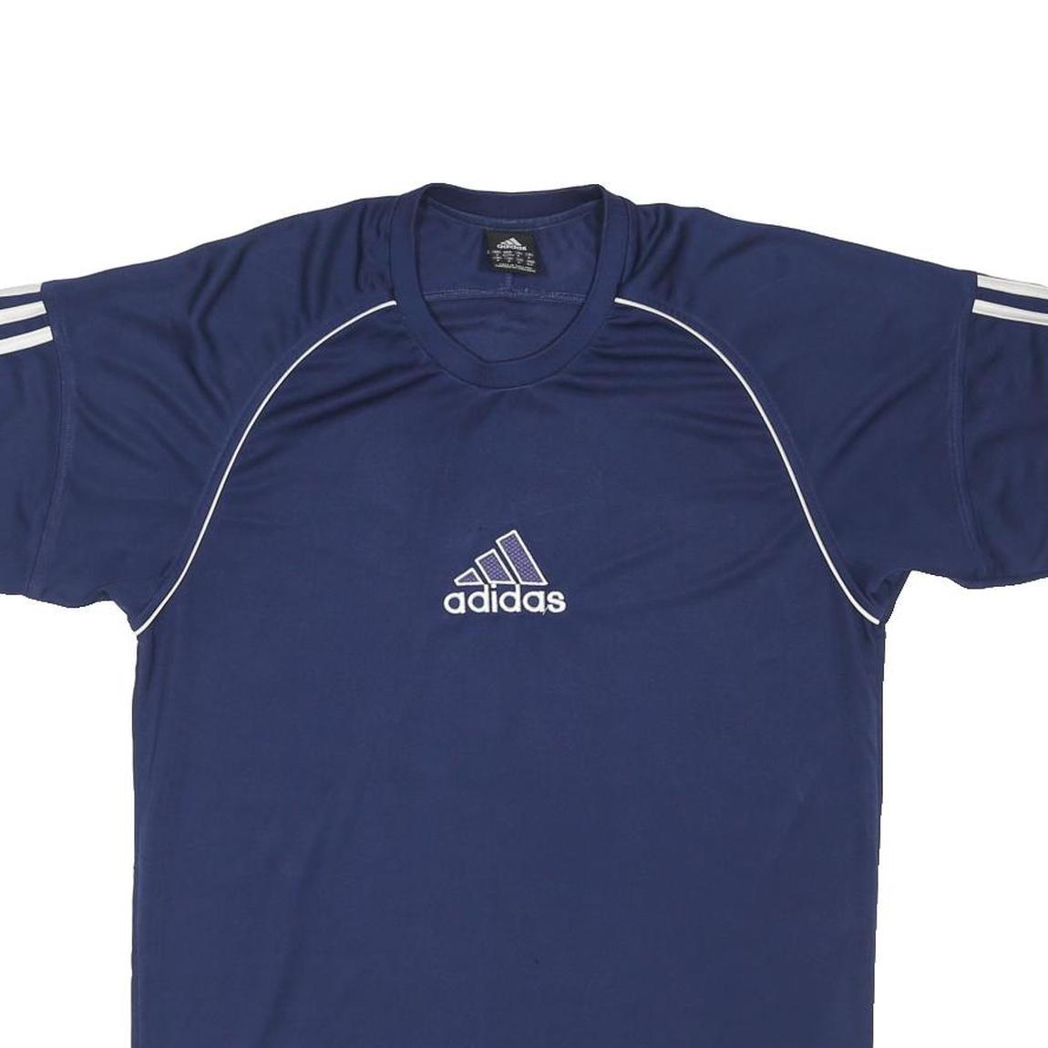 ADIDAS Mens Blue T-Shirt S Short Sleeve Crew Neck Sports Casual Wear
