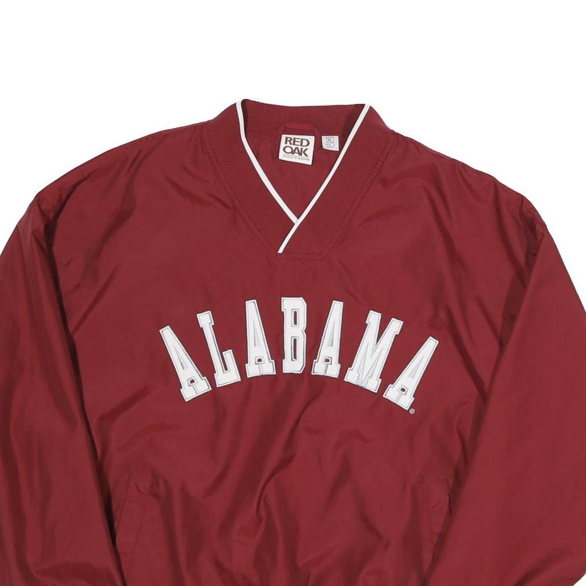 RED OAK Mens Maroon Alabama V-Neck XL Polyester Sweatshirt Pullover Casual