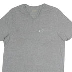 LEVI'S Mens Grey Pocket T-Shirt L Short Sleeve V-Neck Casual Cotton Tee