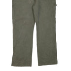 DICKIES Mens Regular Fit Straight Leg Denim Olive Cotton Blend W40 L32 Workwear