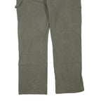 DICKIES Mens Regular Fit Straight Leg Denim Olive Cotton Blend W40 L32 Workwear