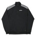 ADIDAS Mens Black Track Jacket XS Polyester Blend Zip Plain 3-Stripes Sportswear