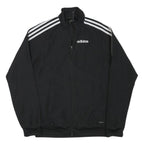 ADIDAS Mens Black Track Jacket XS Polyester Blend Zip Plain 3-Stripes Sportswear