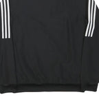 ADIDAS Mens Black Track Jacket XS Polyester Blend Zip Plain 3-Stripes Sportswear