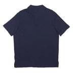 POLO RALPH LAUREN Mens Blue Short Sleeve Plain M Cotton Blend Classic Polo Shirt
