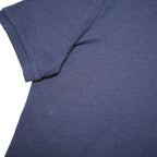 POLO RALPH LAUREN Mens Blue Short Sleeve Plain M Cotton Blend Classic Polo Shirt