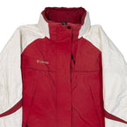 COLUMBIA Insulated Womens Ski Jacket Red Nylon Hooded L