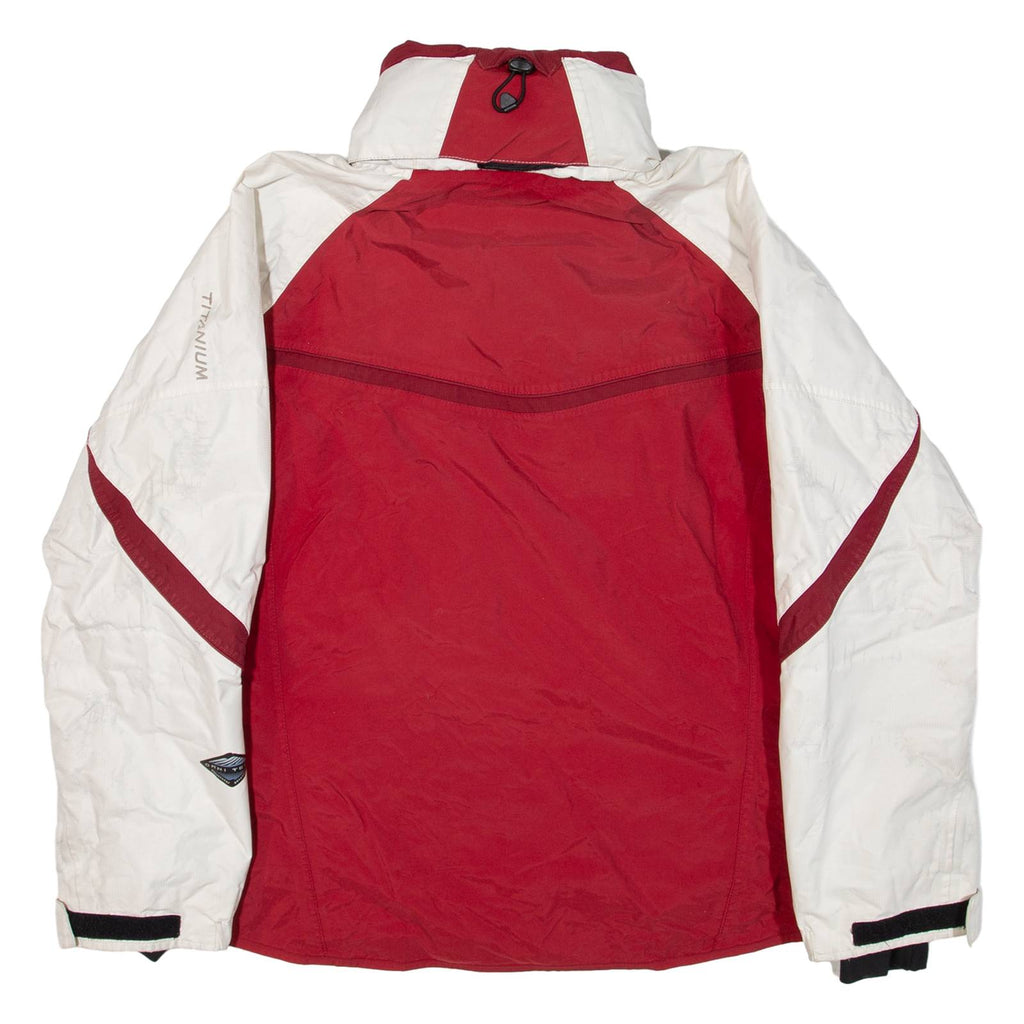 COLUMBIA Insulated Womens Ski Jacket Red Nylon Hooded L