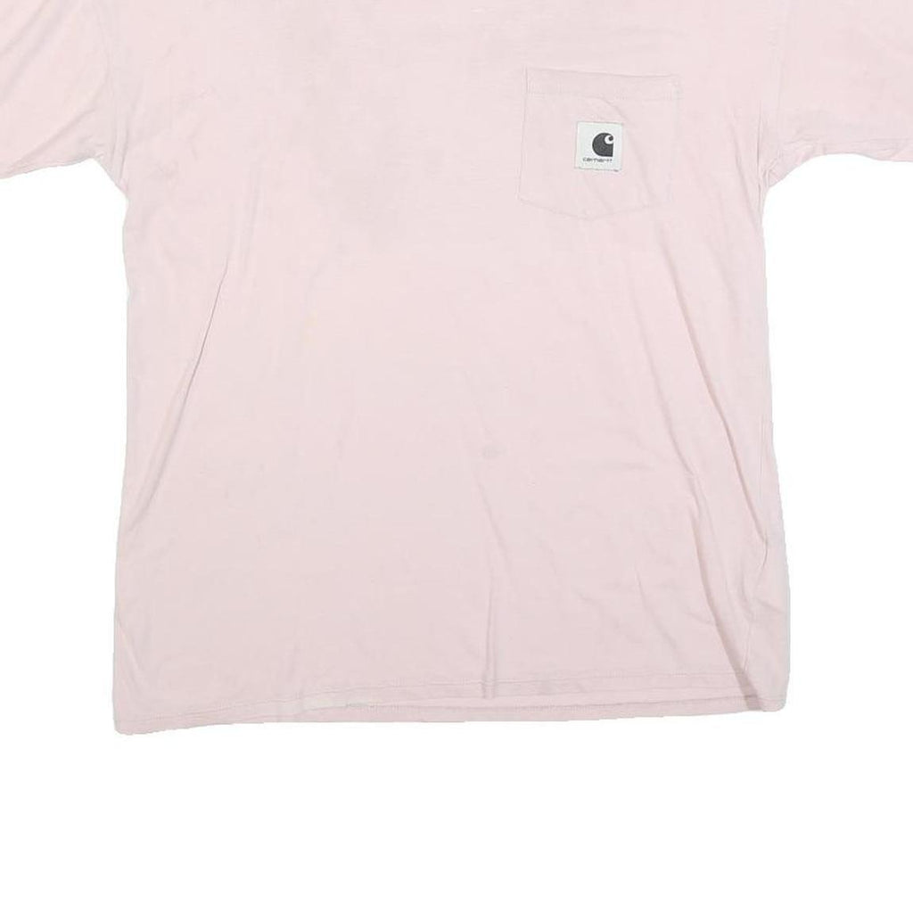 CARHARTT Womens Pink T-Shirt M Short Sleeve Crew Neck Pocket Logo Casual
