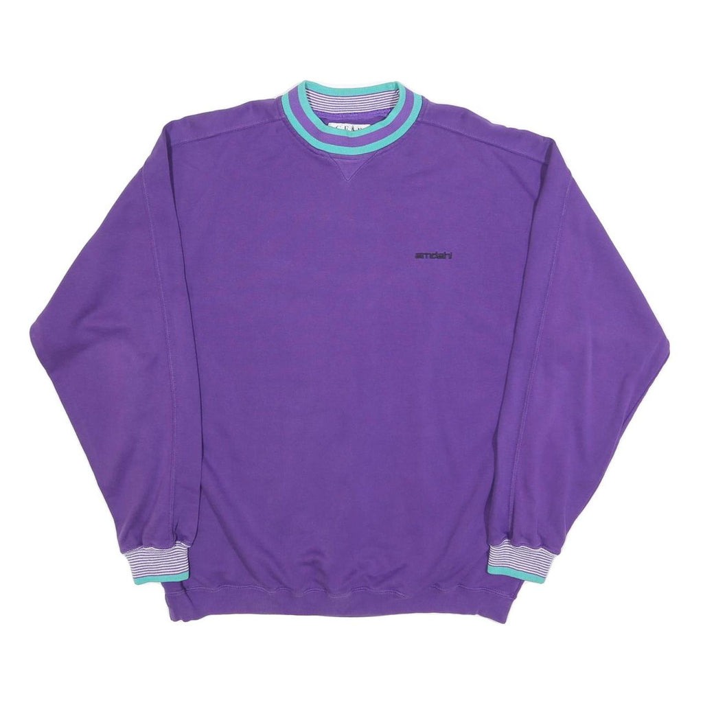 GEAR FOR SPORT Mens Purple Sweatshirt Crew Neck L Cotton Blend Athletic Casual