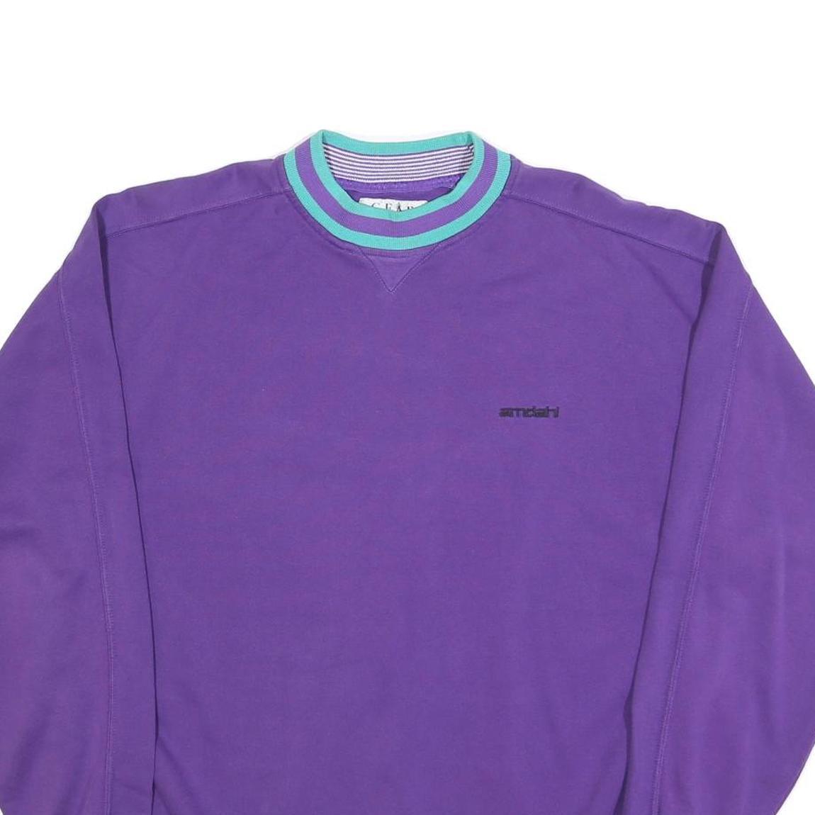 GEAR FOR SPORT Mens Purple Sweatshirt Crew Neck L Cotton Blend Athletic Casual