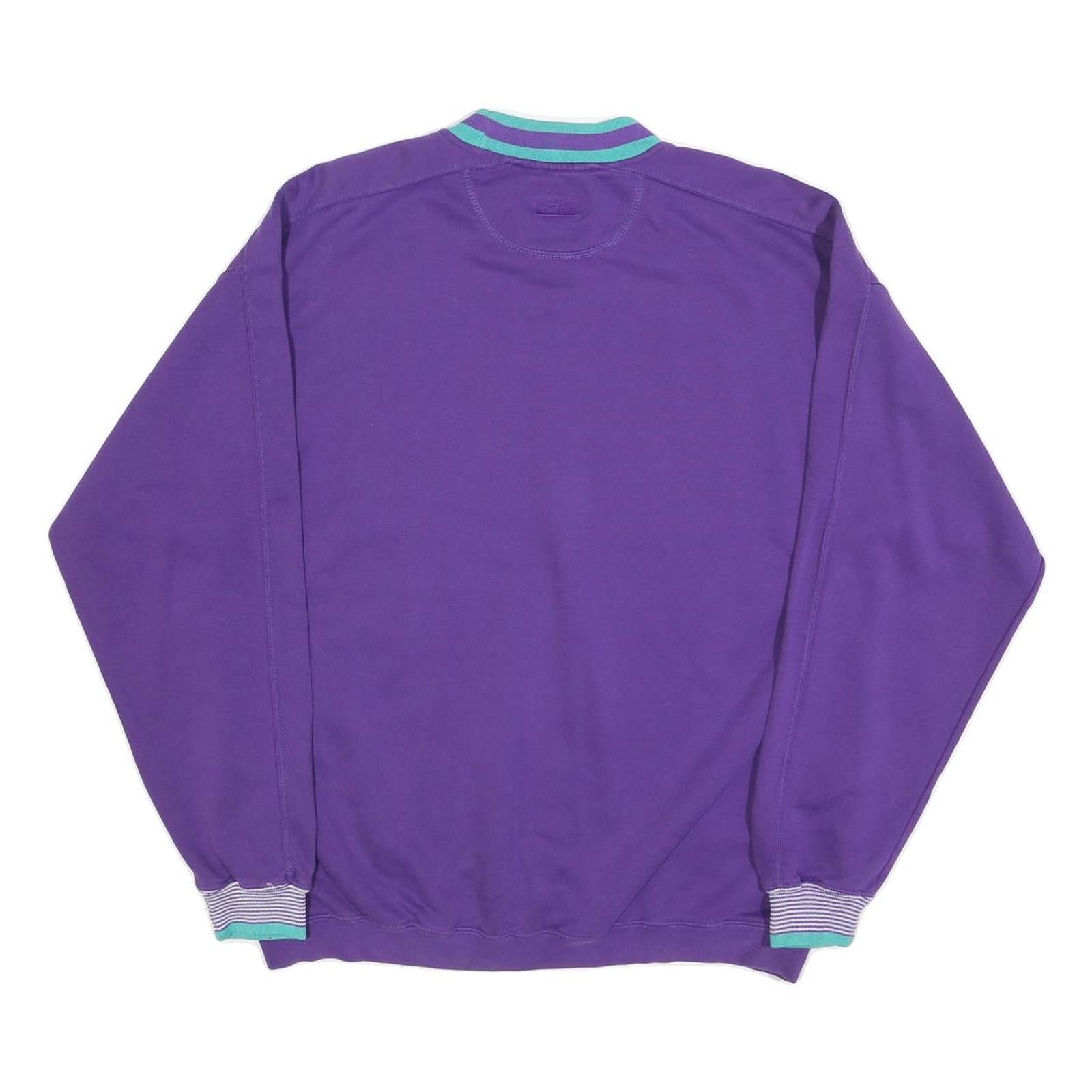 GEAR FOR SPORT Mens Purple Sweatshirt Crew Neck L Cotton Blend Athletic Casual