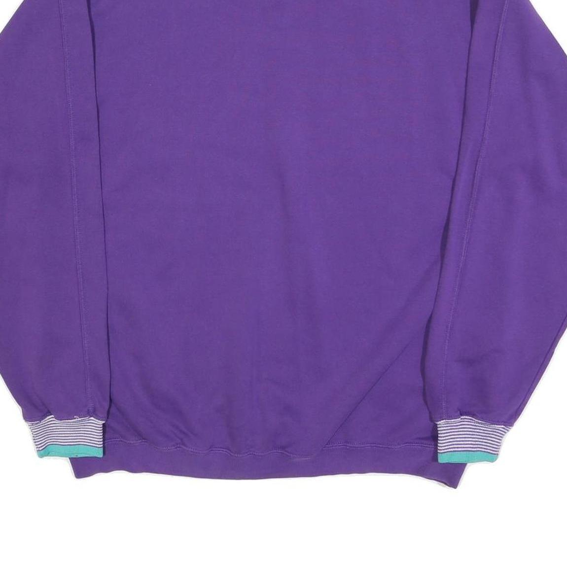 GEAR FOR SPORT Mens Purple Sweatshirt Crew Neck L Cotton Blend Athletic Casual