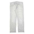 CARHARTT Mens Jeans White Relaxed Straight Denim Light W38 L34 Workwear