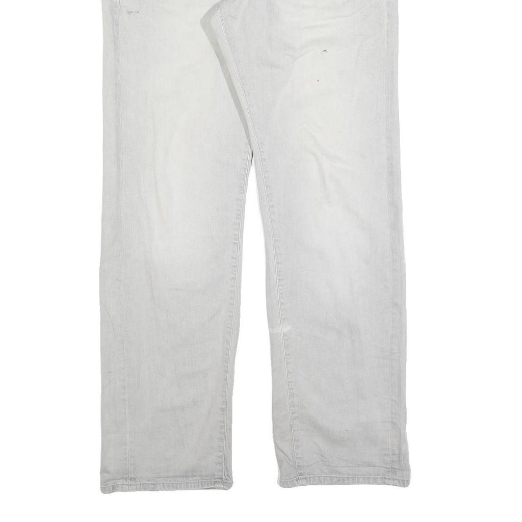 CARHARTT Mens Jeans White Relaxed Straight Denim Light W38 L34 Workwear