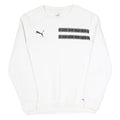 PUMA Mens White Cotton Blend Crew Neck S Printed Logo Sweatshirt