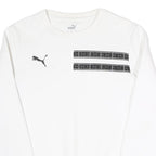 PUMA Mens White Cotton Blend Crew Neck S Printed Logo Sweatshirt