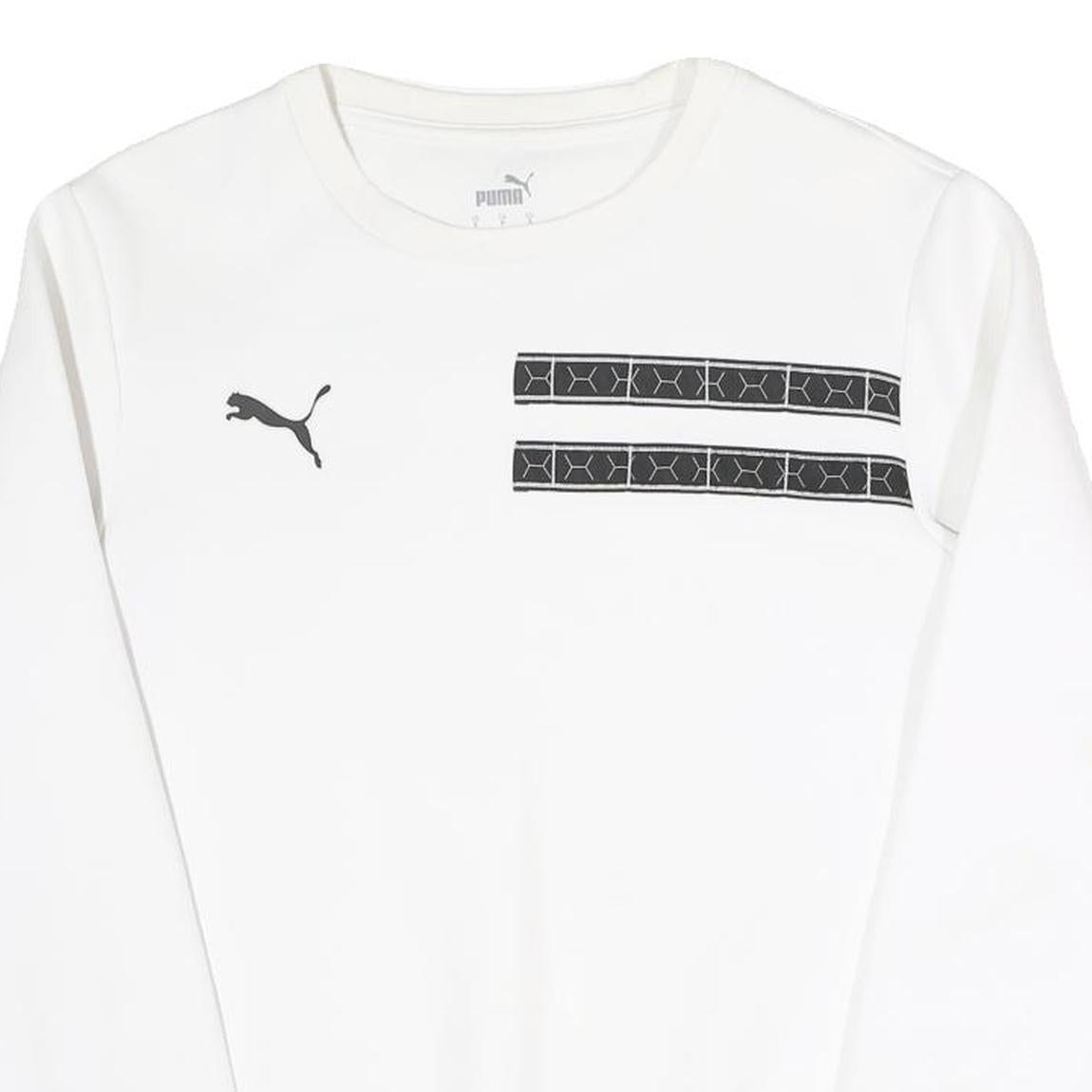 PUMA Mens White Cotton Blend Crew Neck S Printed Logo Sweatshirt