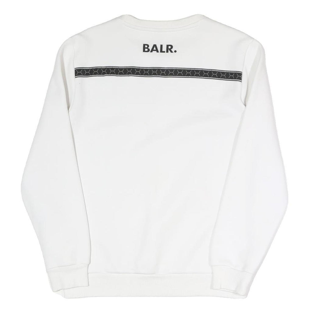 PUMA Mens White Cotton Blend Crew Neck S Printed Logo Sweatshirt