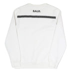 PUMA Mens White Cotton Blend Crew Neck S Printed Logo Sweatshirt