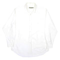 CALVIN KLEIN Mens White Plain Shirt L Long Sleeve Button Closure Formal