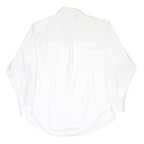 CALVIN KLEIN Mens White Plain Shirt L Long Sleeve Button Closure Formal
