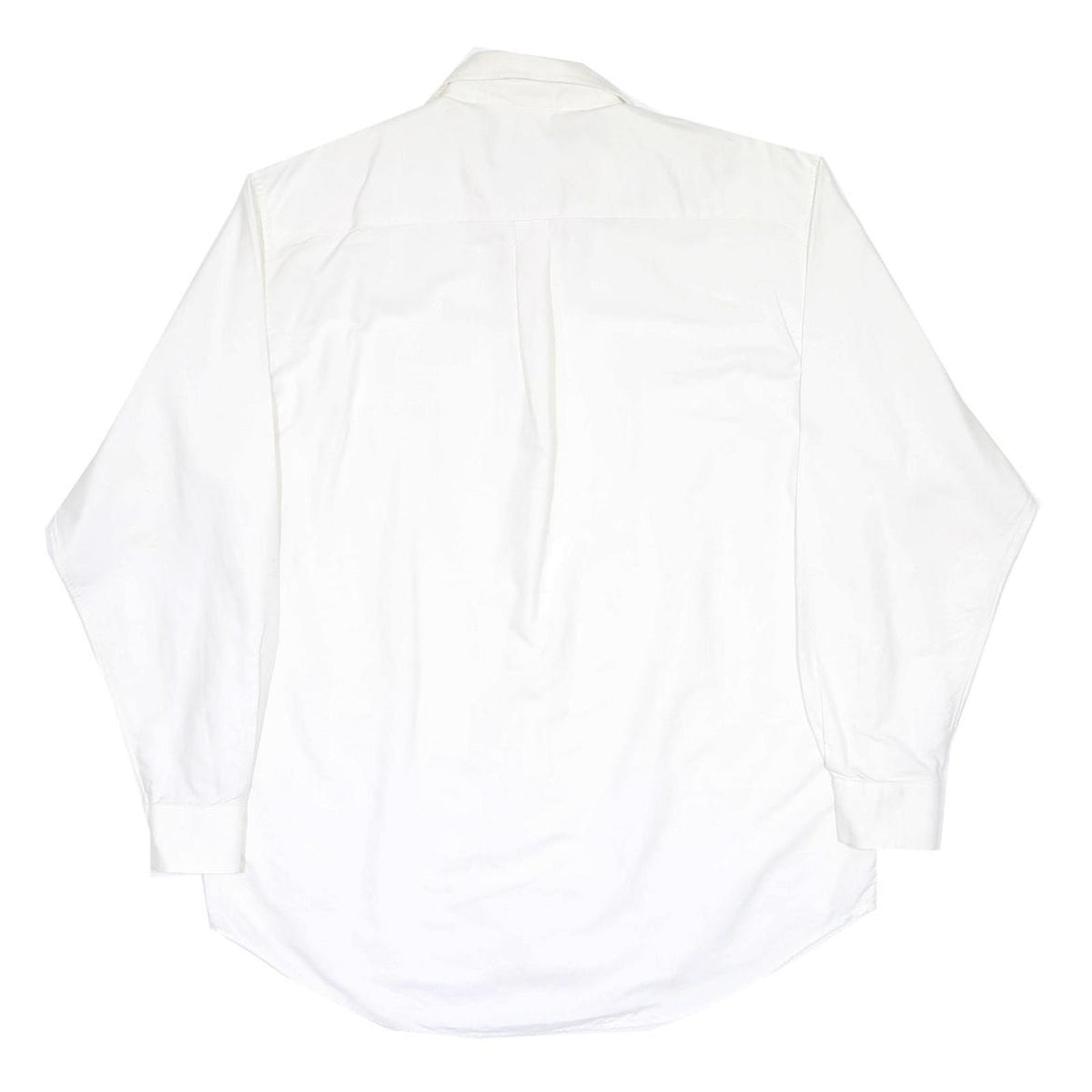 CALVIN KLEIN Mens White Plain Shirt L Long Sleeve Button Closure Formal