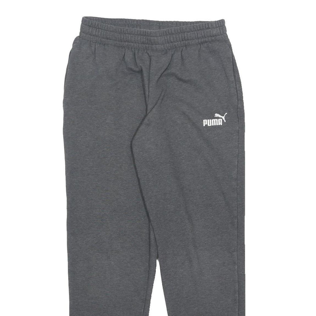 PUMA Mens Joggers Grey S W26 L27 Cotton Blend Slim Tapered Sportswear Logo