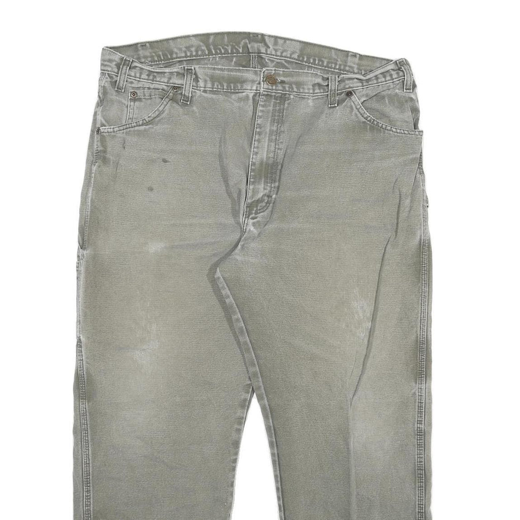 DICKIES Mens Regular Fit Workwear Jeans Grey Denim W40 L30 Durable Comfort