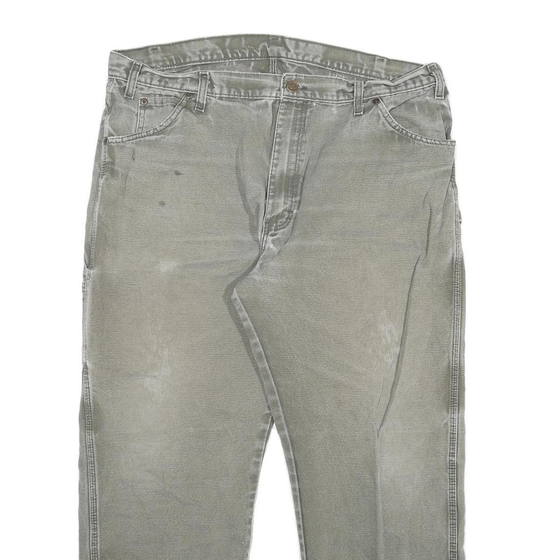 DICKIES Mens Regular Fit Workwear Jeans Grey Denim W40 L30 Durable Comfort