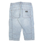 ANGELO LITRICO Mens Light Blue Denim Casual Shorts M W32 Cotton Blend