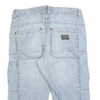 ANGELO LITRICO Mens Light Blue Denim Casual Shorts M W32 Cotton Blend