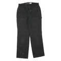 CARHARTT Womens Loose Black Denim W28 L28 Workwear Cotton Blend Zip Jeans