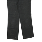 CARHARTT Womens Loose Black Denim W28 L28 Workwear Cotton Blend Zip Jeans