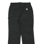 CARHARTT Womens Loose Black Denim W28 L28 Workwear Cotton Blend Zip Jeans