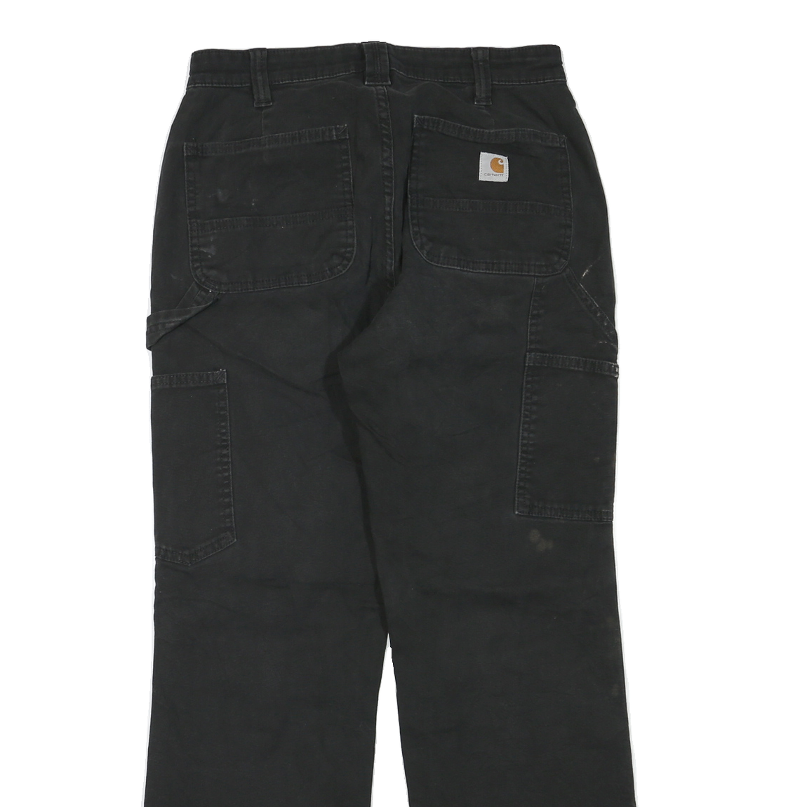 CARHARTT Womens Loose Black Denim W28 L28 Workwear Cotton Blend Zip Jeans