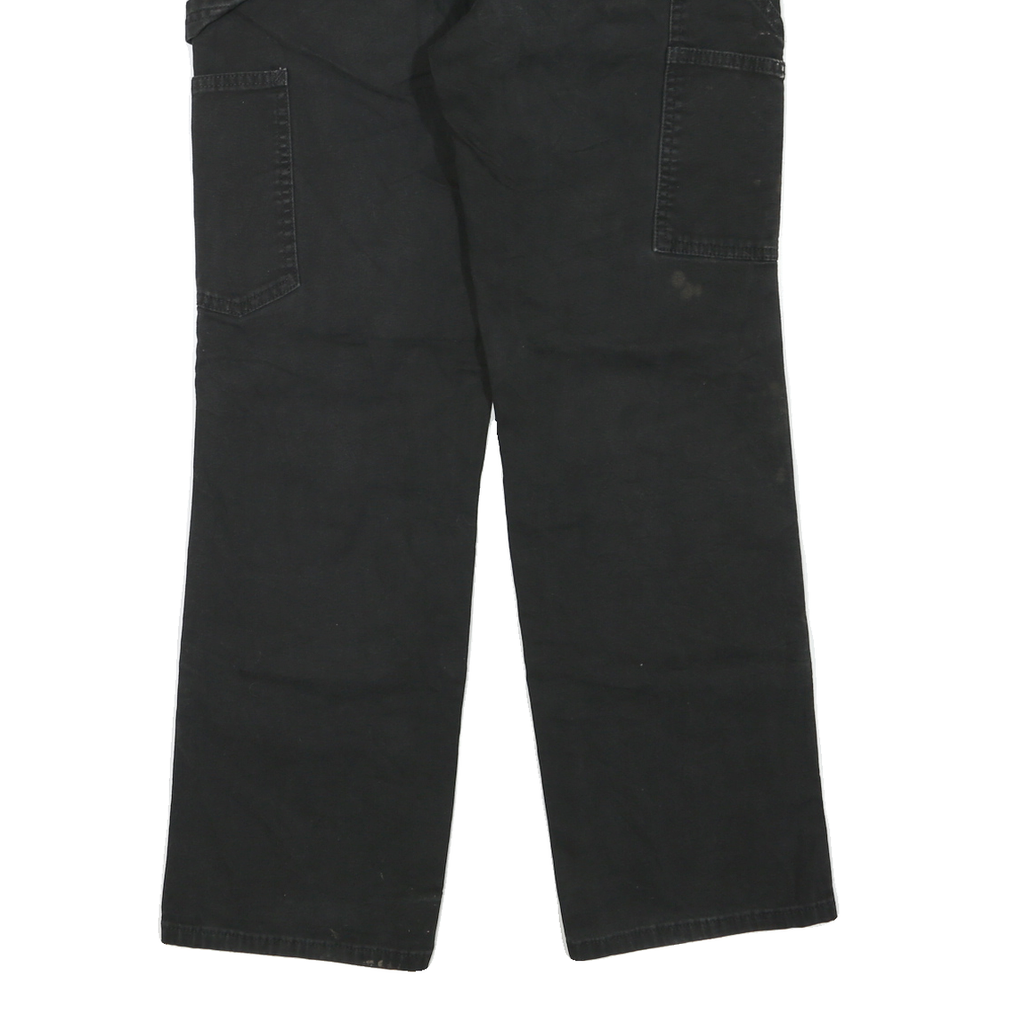 CARHARTT Womens Loose Black Denim W28 L28 Workwear Cotton Blend Zip Jeans