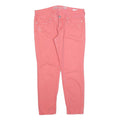 7 FOR ALL MANKIND Womens Slim Pink Denim Jeans W36 L28 Stylish Cotton Blend Zip