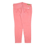 7 FOR ALL MANKIND Womens Slim Pink Denim Jeans W36 L28 Stylish Cotton Blend Zip