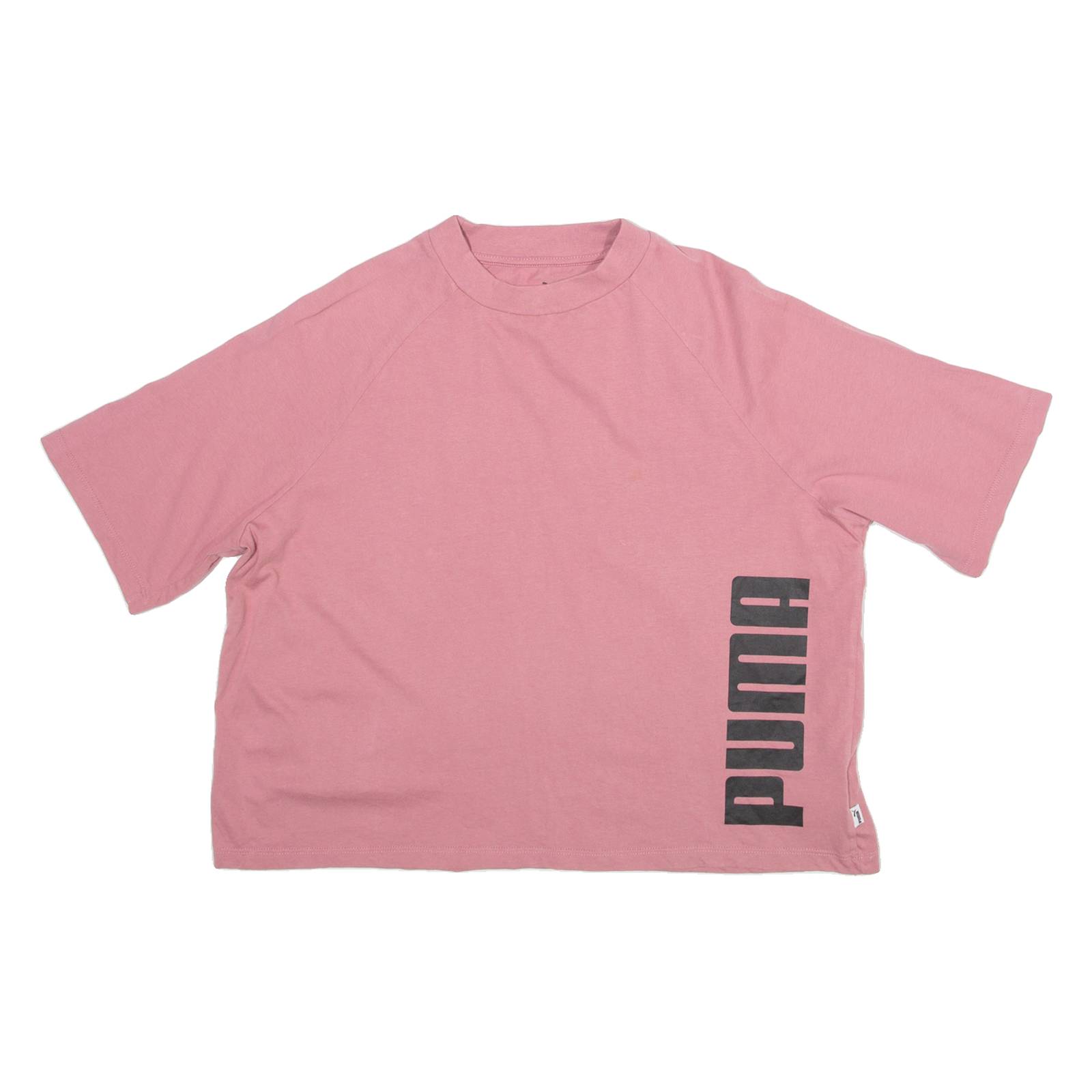 PUMA Womens T-Shirt Pink High Neck L