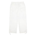 ASOS Womens White Relaxed Straight Trousers W34 L31 Casual Cotton Zip Pockets
