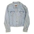 LEVI'S Womens Blue Denim Jacket L Cotton Blend Button Classic Casual Retro